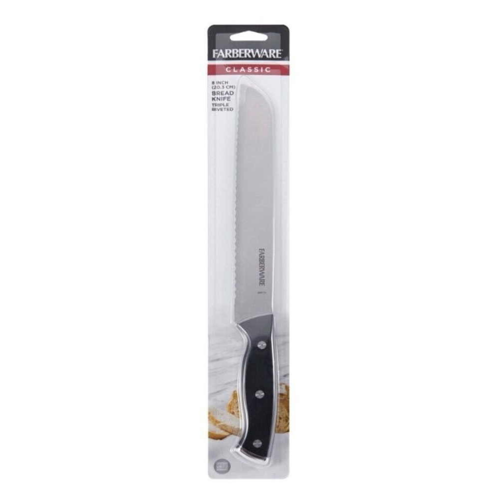 *NEW* Farberware Classic 8-inch Bread Knife Triple Riveted with End-Cap